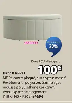 JYSK KAPPEL Banc offre