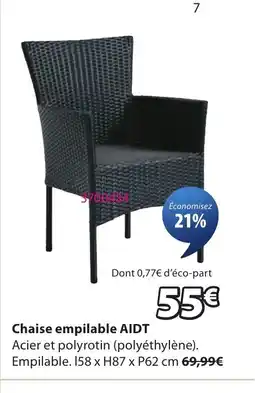 JYSK AIDT Chaise empilable offre