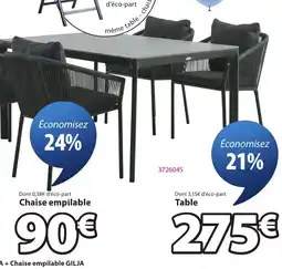 JYSK KUMLA Table de jardin offre