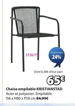 JYSK KRISTIANSTAD Chaise empilable offre