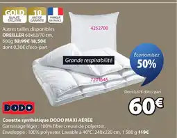JYSK DODO Couette synthétique offre