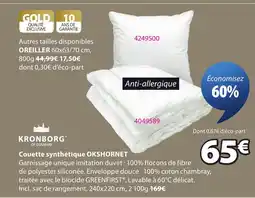 JYSK OKSHORNET Couette synthétique offre