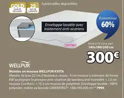 JYSK WELLPUR Matelas en mousse offre