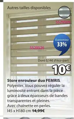 JYSK FEMRIS Store enrouleur duo offre