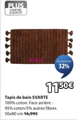 JYSK SVARTE Tapis de bain offre