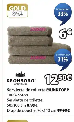 JYSK MUNKTORP Serviette de toilette offre