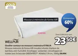 JYSK WELLPUR Oreiller contour en mousse à mémoire offre