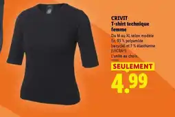Lidl CRIVIT T-shirt technique femme offre