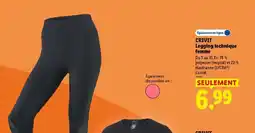 Lidl CRIVIT Legging technique femme offre