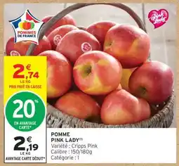 Intermarché Pomme Pink Lady offre