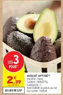 Intermarché AVOCAT AFFINE offre