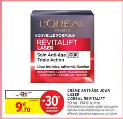 Intermarché CRÈME ANTI-ÂGE JOUR LASER offre