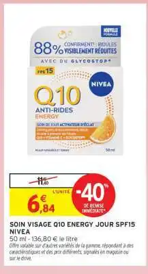 Intermarché SOIN VISAGE Q10 ENERGY JOUR SPF15 NIVEA offre