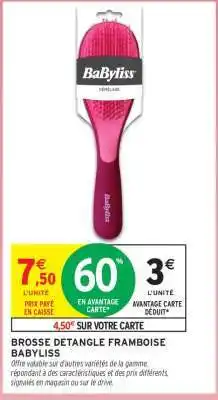 Intermarché Brosse Detangle Framboise Babyliss offre