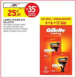 Intermarché Lames Fusion 6+6 Gillette offre