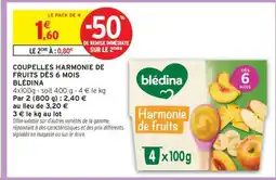 Intermarché Coupelles Harmonie de Fruits Dès 6 Mois Blédina offre
