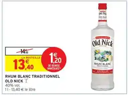 Intermarché Rhum Blanc Traditionnel 'Old Nick' offre