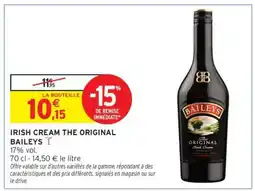 Intermarché Irish Cream The Original Baileys offre