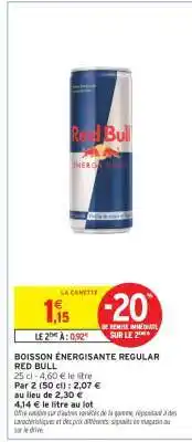 Intermarché Boisson Énergisante Regular Red Bull offre