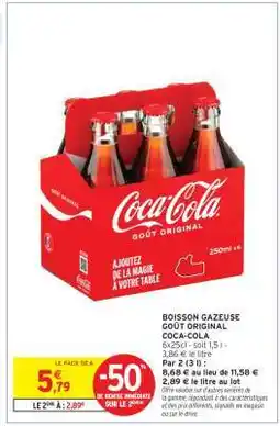 Intermarché BOISSON GAZEUSE GOÛT ORIGINAL offre