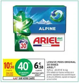 Intermarché LESSIVE PODS ORIGINAL 30 DOSES offre