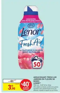 Intermarché ADOUCISSANT FRESH AIR JARDINS EN FLEURS 50 DOSES offre