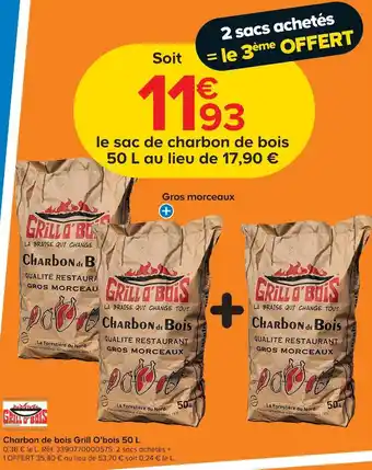 Grill o'bois charbon de bois 50 l