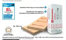 Castorama Rockwool panneaux laine de roche rockmur kraft offre