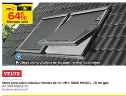 Castorama Velux store pare-soleil extérieur fenêtre de toit mhl 5060 mk00 offre
