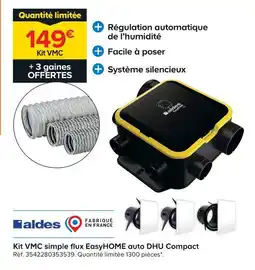 Castorama Aldes kit vmc simple flux easyhome auto dhu compact offre