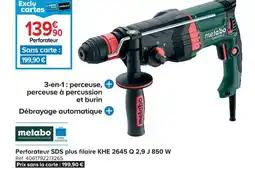 Castorama Metabo perforateur sds plus filaire khe 2645 q 2,9 j 850 w offre