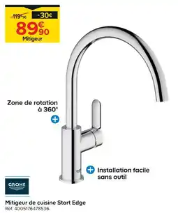 Castorama Grohe mitigeur de cuisine start edge offre