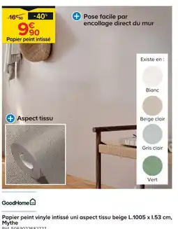 Castorama Goodhome papier peint vinyle intissé offre