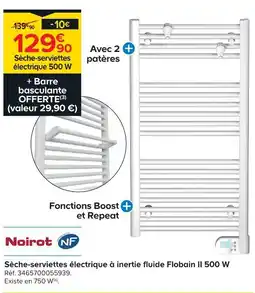 Castorama Noirot sèche-serviettes électrique à inertie fluide flobain ii 500 w offre