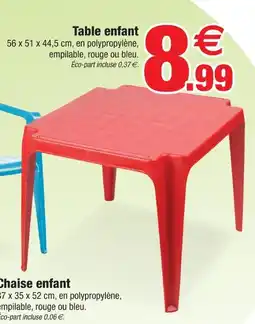 Bazarland Table enfant offre