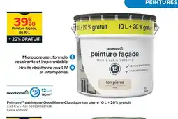 Castorama Goodhome peinture façade ton pierre lisse offre