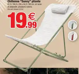 Bazarland Chilienne “sunny” pliante offre