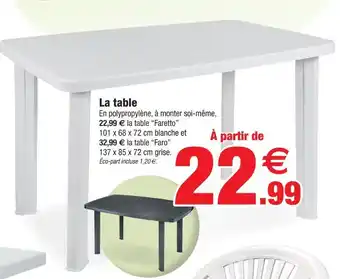 La table