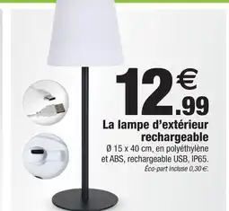 Bazarland Lampe d'extérieur rechargeable offre