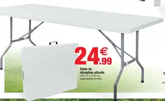 Bazarland Table de réception pliante offre