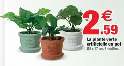 Bazarland Plante verte artificielle en pot offre