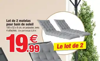 Lot de 2 matelas pour bain de soleil