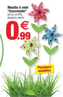 Bazarland Moulin à vent “coccinelle” offre