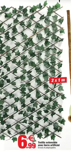 Bazarland Treillis extensible avec lierre artificiel offre