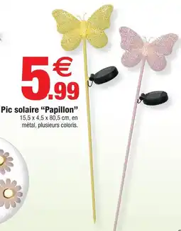 Bazarland Pic solaire papillon offre