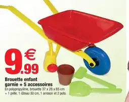 Bazarland Brouette enfant garnie + 5 accessoires offre