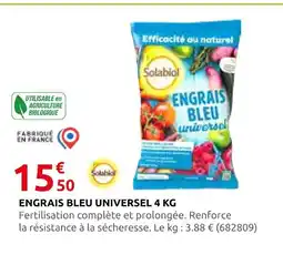Rural Master Solabiol engrais bleu universel 4 kg offre