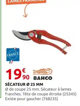 Rural Master Bahco sécateur ø 25 mm offre