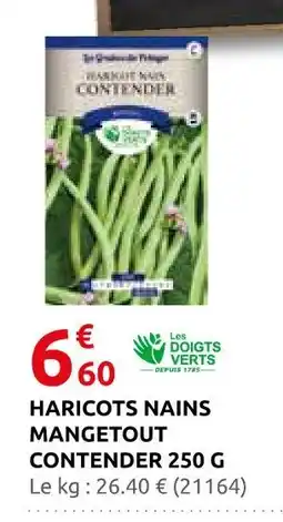 Rural Master Haricots nains mangetout contender offre