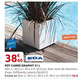 Rural Master Eda pot carré graphit 31 l offre